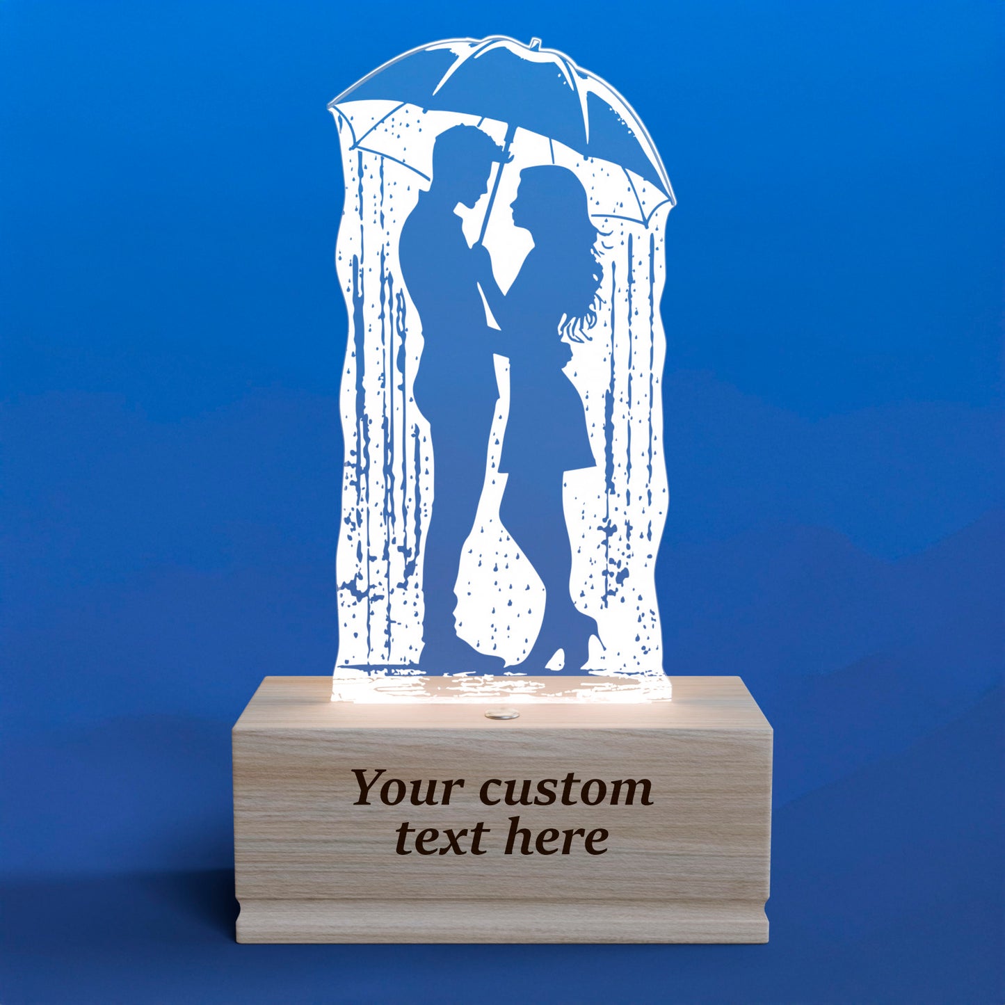 Romantic Rain-2 Nightstand Lamp for Bedroom – Custom Gift for Valentine’s Day, Wedding, Anniversary, Wife, Girlfriend – Soft Warm Light Bedside Table Lamp