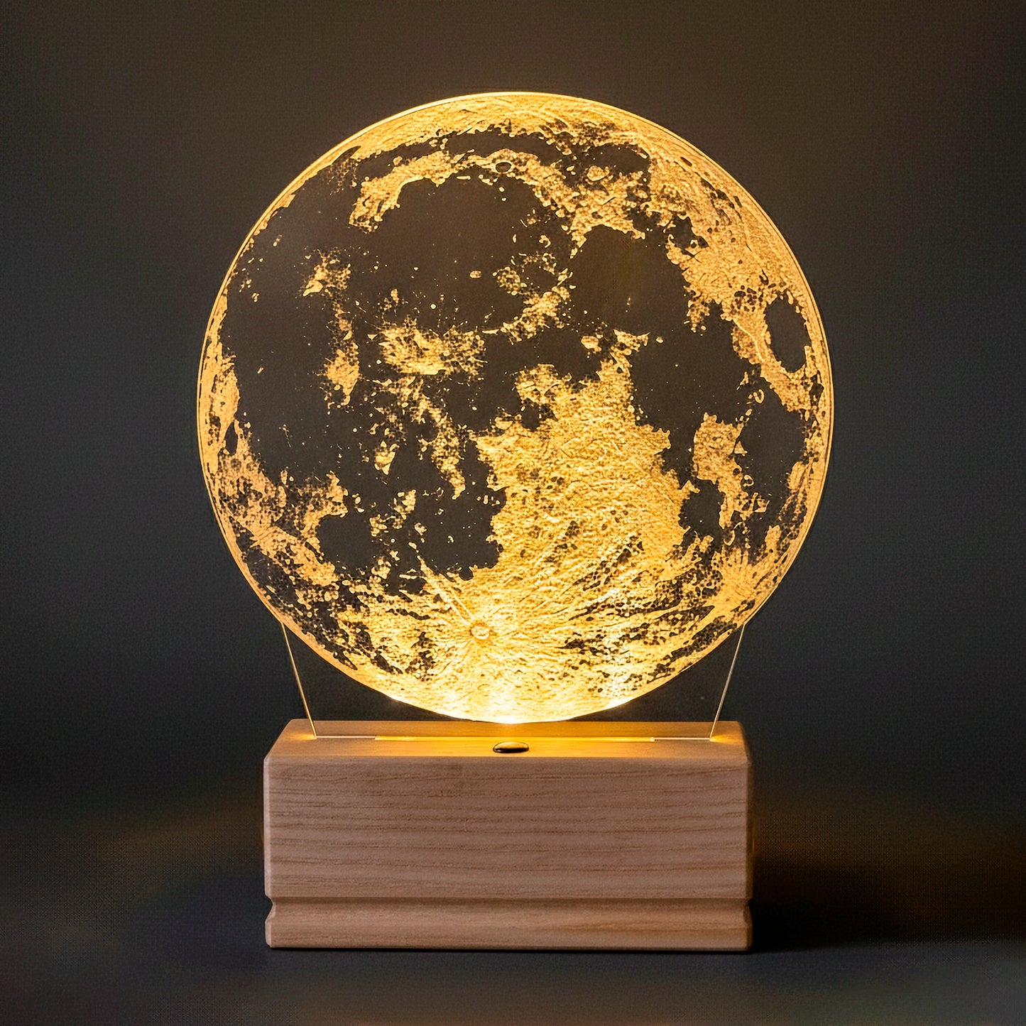 Moon Light Nightstand Lamp for Bedroom or Kids Room – Custom Gift for Birthday, Valentine’s Day, Christmas, Children, Kids, Girlfriend – Soft Warm Light Bedside Table Lamp