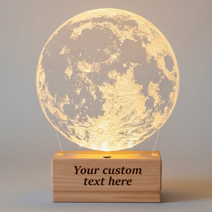 Moon Light Nightstand Lamp for Bedroom or Kids Room – Custom Gift for Birthday, Valentine’s Day, Christmas, Children, Kids, Girlfriend – Soft Warm Light Bedside Table Lamp