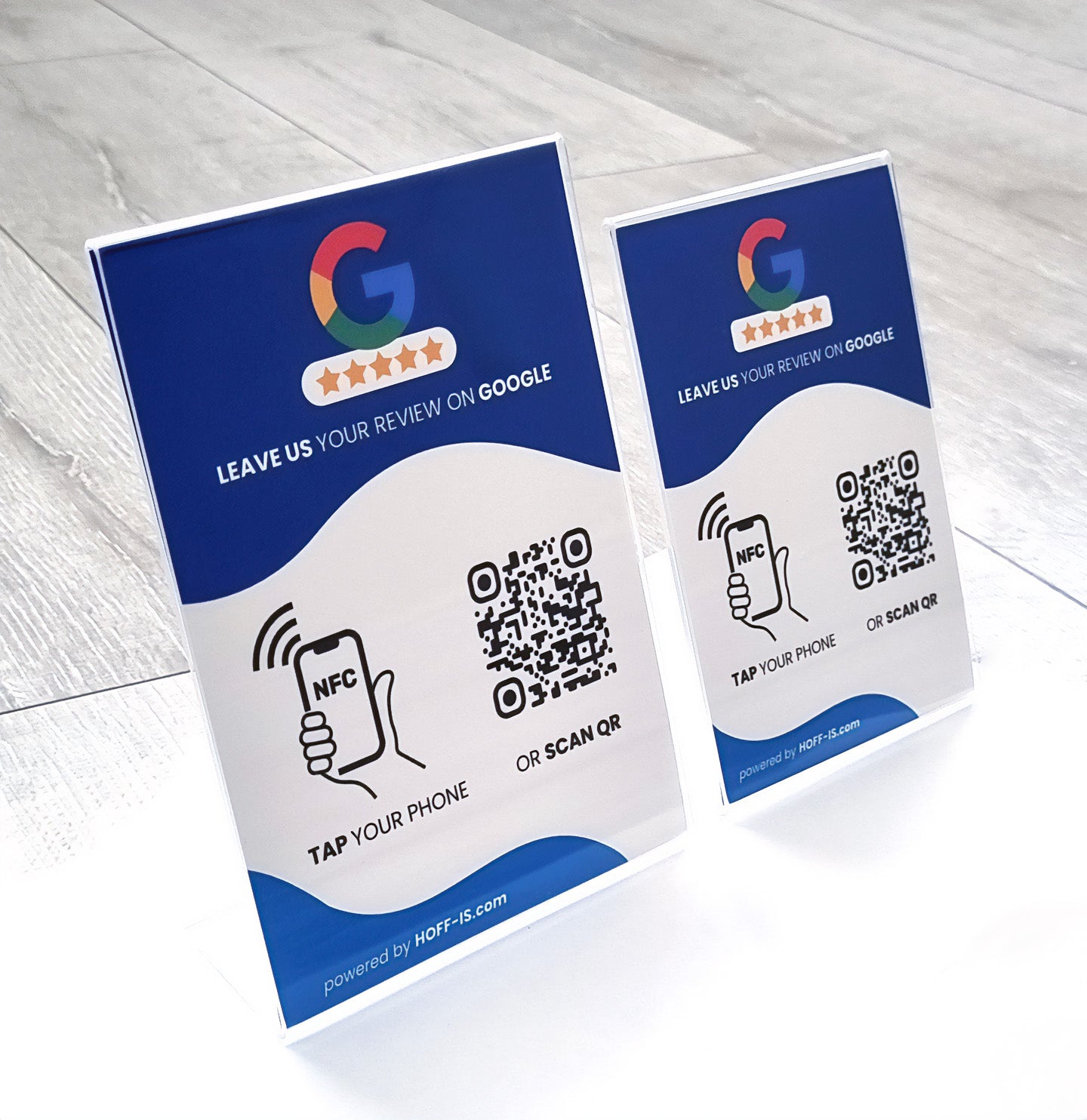 NFC Stand for Google reviews | NFC & QR Code custom sign for Google reviews