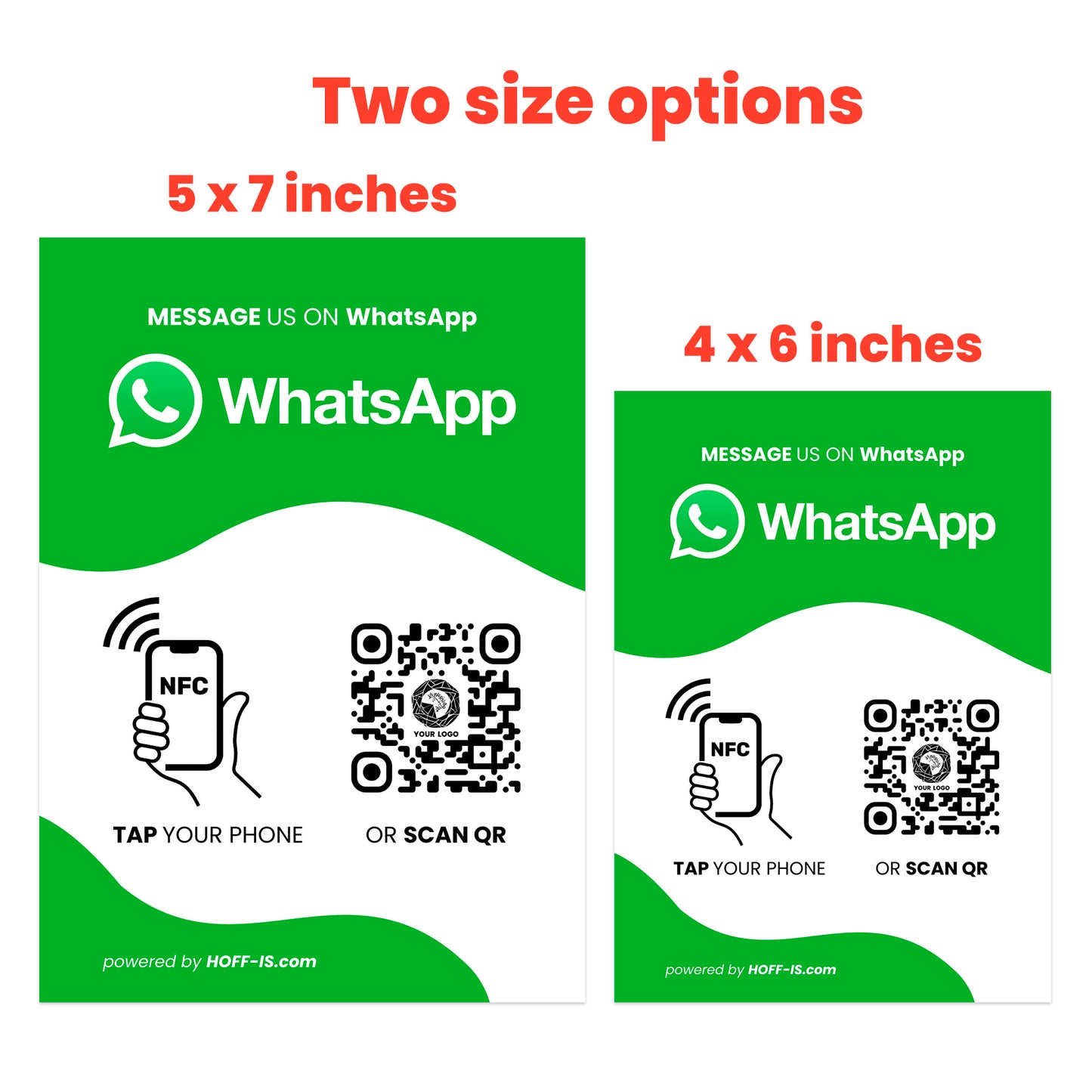 NFC stand for WhatsApp messaging | NFC & QR Code Custom Sign for WhatsApp messaging