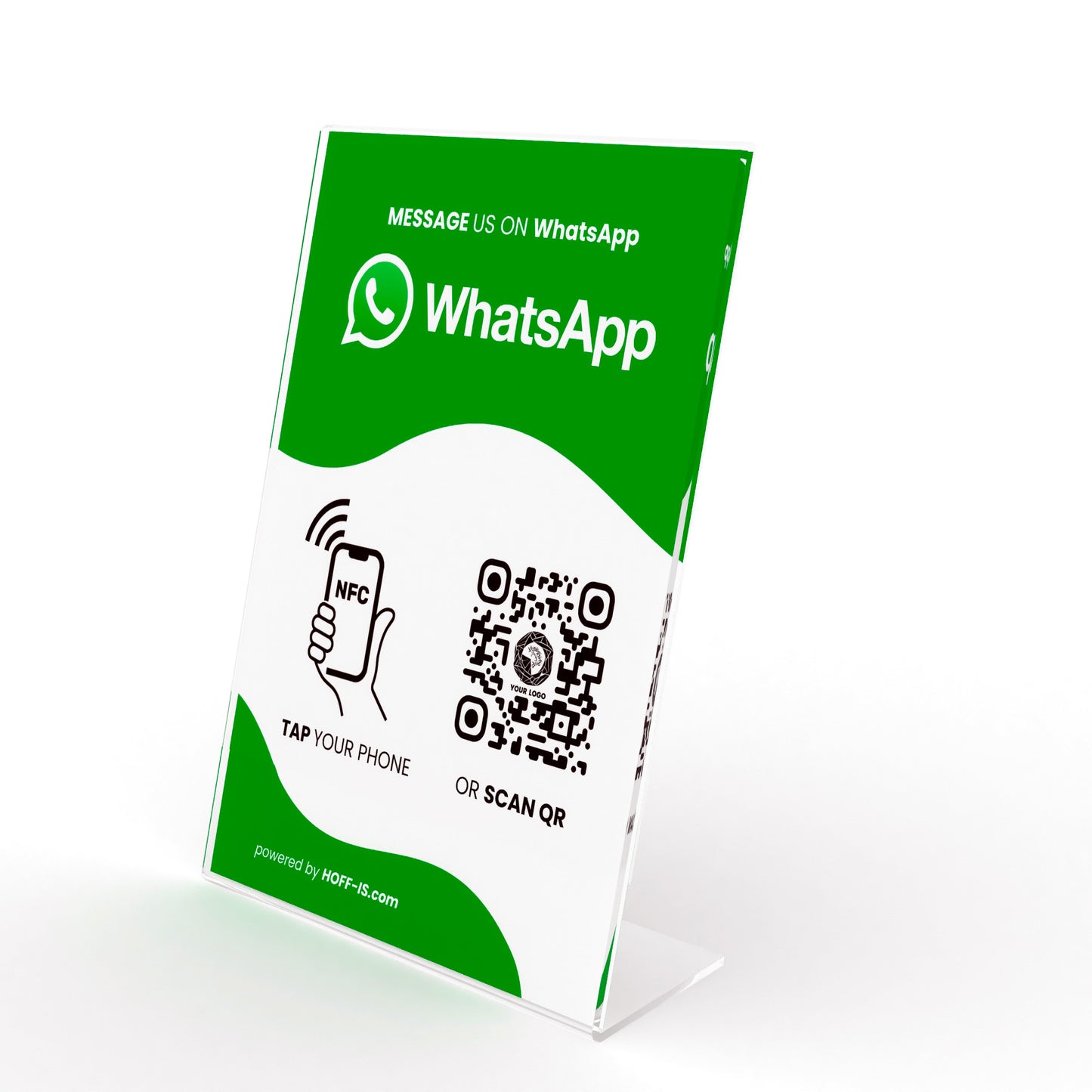 NFC stand for WhatsApp messaging | NFC & QR Code Custom Sign for WhatsApp messaging