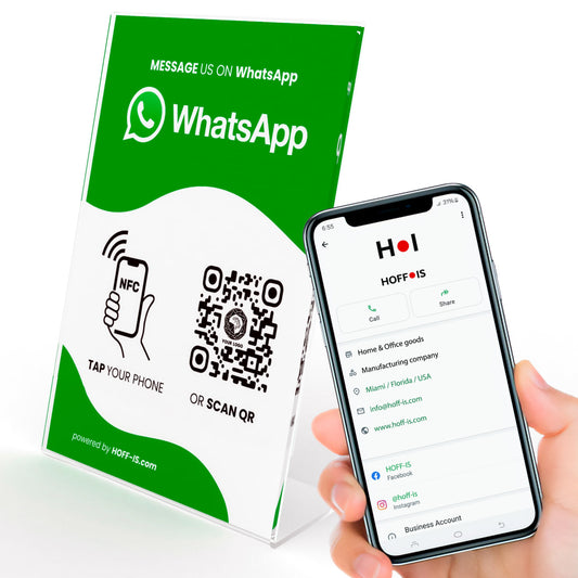 NFC stand for WhatsApp messaging | NFC & QR Code Custom Sign for WhatsApp messaging