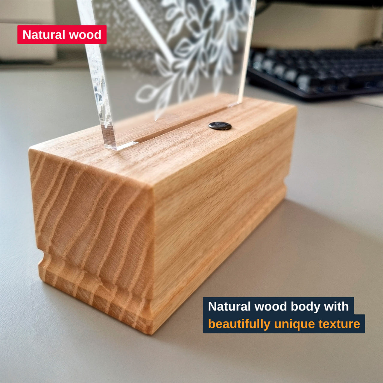 Romantic Rain Nightstand Lamp for Bedroom – Custom Gift for Valentine’s Day, Wedding, Anniversary, Wife, Girlfriend – Soft Warm Light Bedside Table Lamp