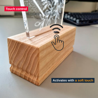 Romantic Rain Nightstand Lamp for Bedroom – Custom Gift for Valentine’s Day, Wedding, Anniversary, Wife, Girlfriend – Soft Warm Light Bedside Table Lamp